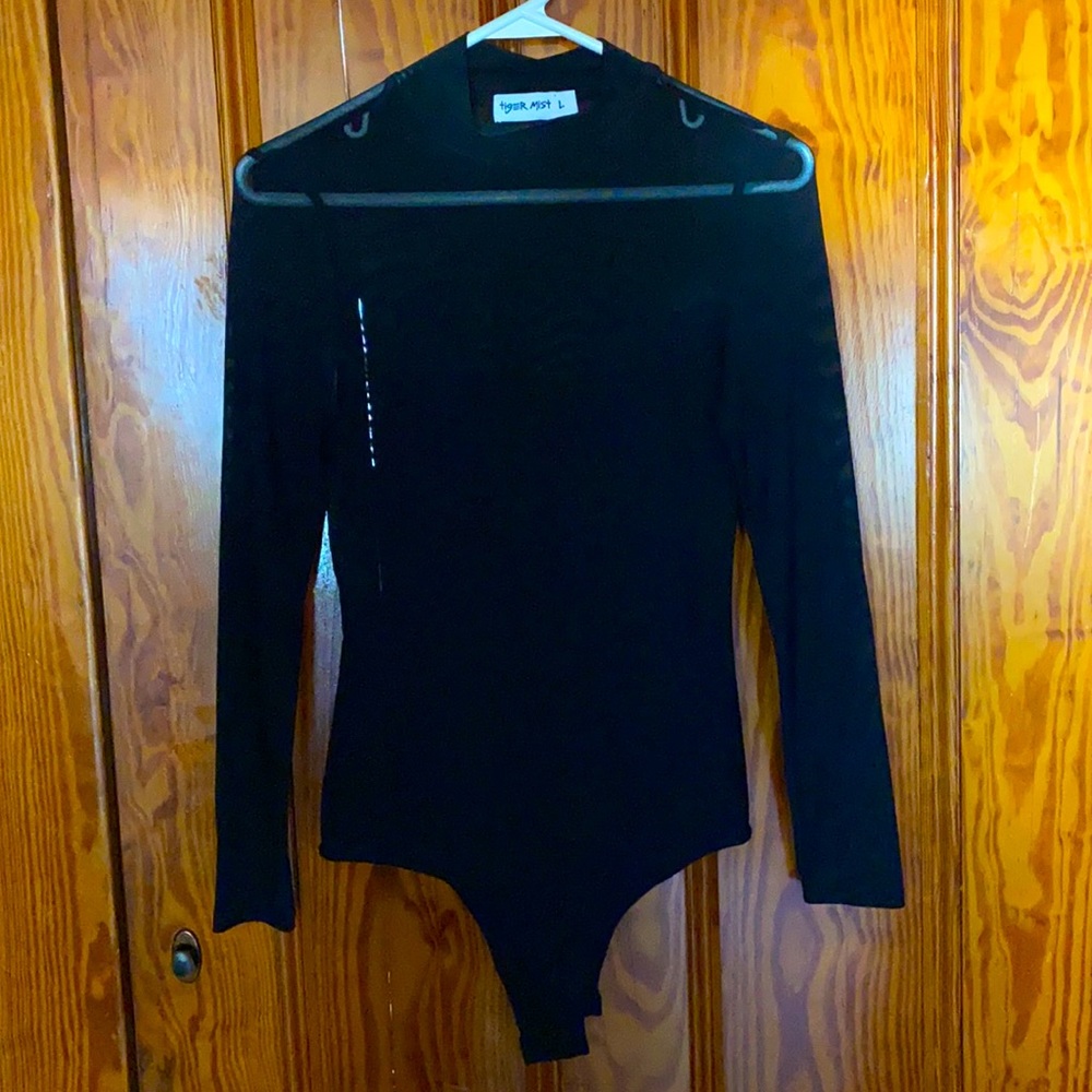 Tiger Mist Long Sleeve Mesh Bodysuit